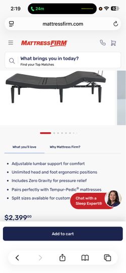 Tempur ergo 3.0 adjustable king size