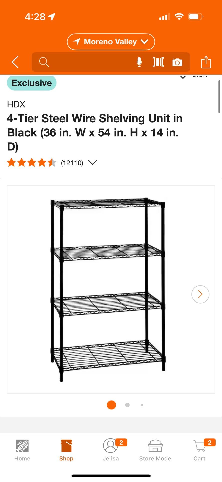 4-Tier Steel Wire Shelving Unit