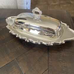 Butter dish silver plated
