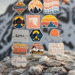 Colorado Adventure Sticker Pack - 13 Nature-Inspired Vinyl Stickers