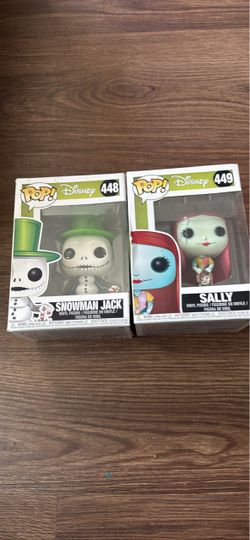 Snowman Jack and Sally funko pop figures