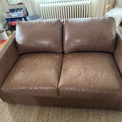 RaymourAnd Flanigan Couch Real Leather 