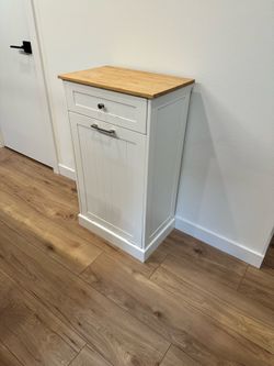 Trash Cabinet, Garbage Bin Or Laundry Hamper Holder 35.25 tall 20.5wide 13.25 deep $45