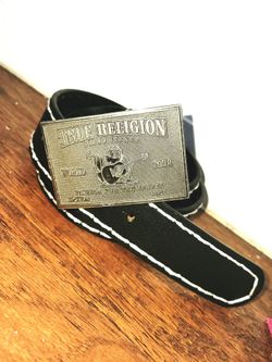True Religion Stitch Leather Belt