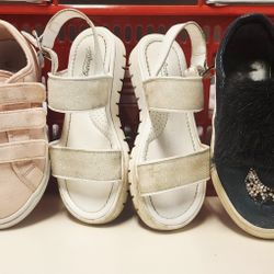 Girls Shoes Lot, Size 2 Big Kid – Boots,Sneakers, Sandals –3 Pairs