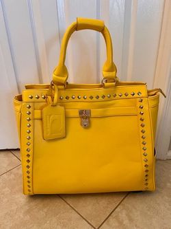 Yellow Laptop/Work Roller Bag-$30
