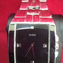 Guess Men's Stainless Steel Quartz Watch - Black 