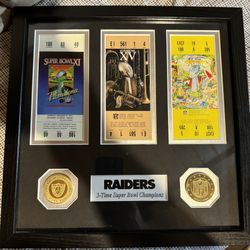 Las Vegas Raiders Superbowl Tickets Frame