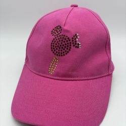 Disney Parks Mickey Mouse Ice Cream Bar Pink Jeweled Adult Baseball Hat Cap