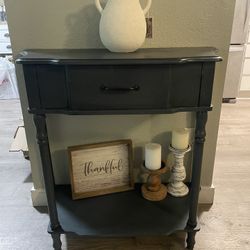 Solid wood Dark gray / Grey/ Console table