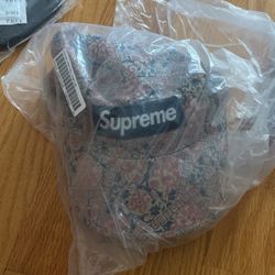 Supreme Washed Chino Camp Cap Flora