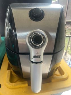 Stainless Steel Air Fryer with Dial Controls