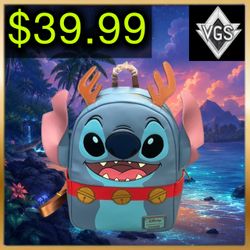 Loungefly Disney Lilo & Stitch Reindeer Stitch Mini Backpack BoxLunch Exclusive