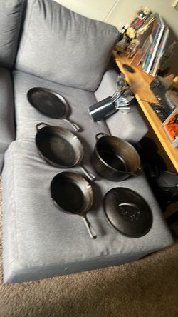 5 piece cast iron set w/ utensils