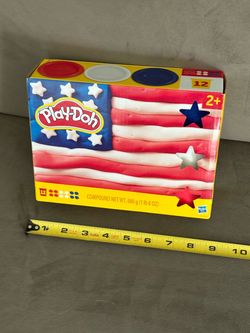New Playdoh 12 Pack Red, White & Blue Patriotic Flag Set