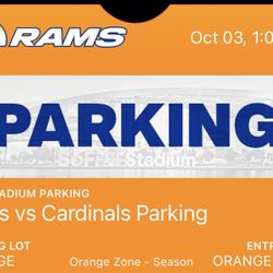Rams Vs cardinals orange parking $50