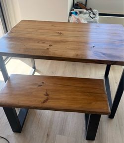 100%, wood dining  table set 48 x 30 x 30