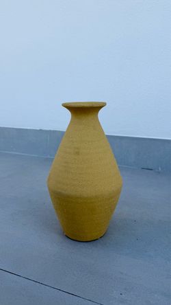 Mustard Yellow Ceramic Vase