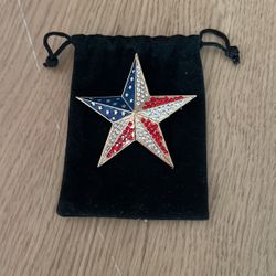 Patriotic Star Brooch