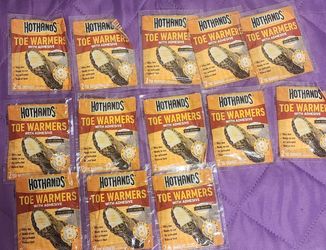 13 Sets of Toe Warmers Hothands Brand