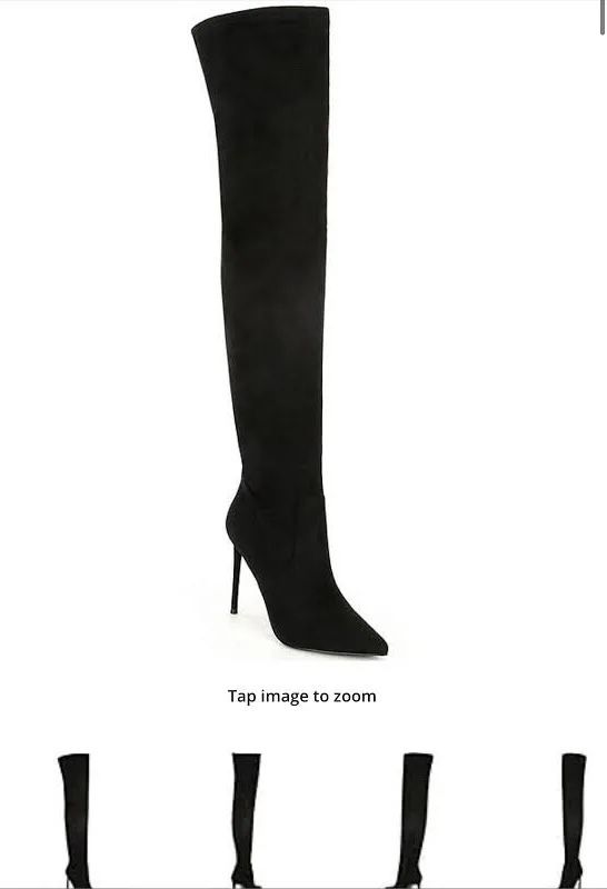 Steve Madden 5 In Leather Thigh High Boots