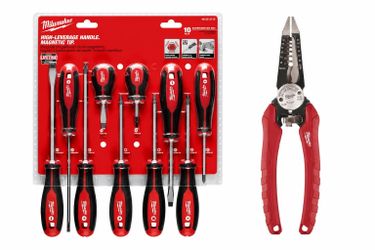 Milwaukee Hand Tools — 10-Piece Screwdriver Set & Wire Stripper
