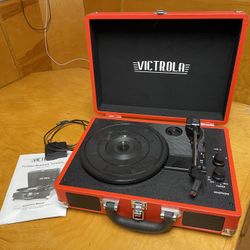 Red Victrola Turntable w/ Bluetooth