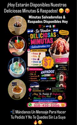 ✨Minutas Salvadoreñas🇸🇻 & Raspados🇲🇽✨