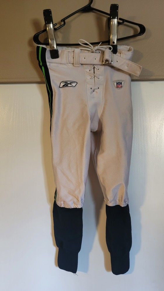 Seahawks Team Pants Game Used Reebok White