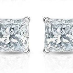2 Ctw Swarovski Crystal Earring Studs