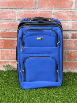 Ciao! 2-Wheel Carry-On Rolling Luggage | Blue Softside Suitcase