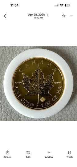 1 Troy Oz Canadian Maple Leaf Gold Coin