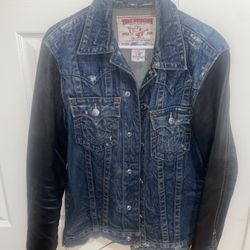Vintage True religion denim biker jacket (sz-M)  