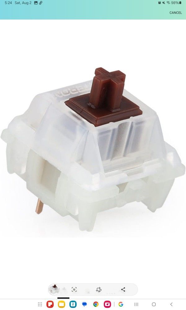 35 Pcs Cap Milky Brown Keyboard Switches (40)