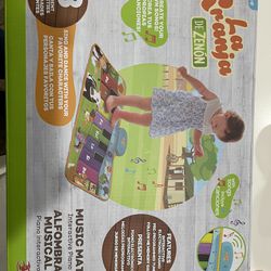La Granja de Zenon Baby Piano Dance Mat Toys - Kids Musical Toys Keyboard Carpet Animal Blanket Touch Playmat Early Education Sensory Spanish Toys for