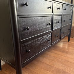 Black wooden dresser in excellent condition