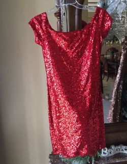 Red Sequin Dress