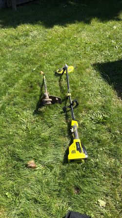Ryobi Cordless String Trimmer with edging attachment