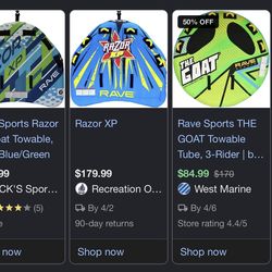 Rave Sports Razor XP 3 person tube