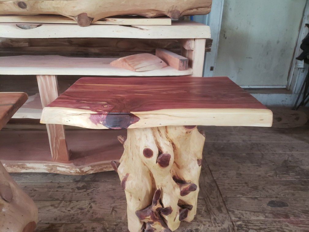 Hand crafted end table