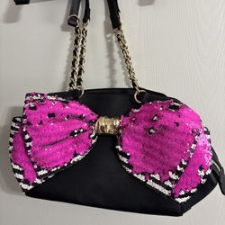 Betsey Johnson Women's Large Satchel Purse Bag, Excellent Condition