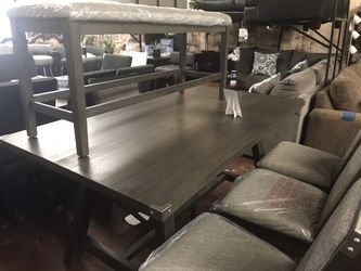 counter height Dining set:::0% interest financing (OAC). Ask for details.