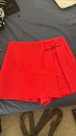 ZARA teenager Red Bow Detail Skort