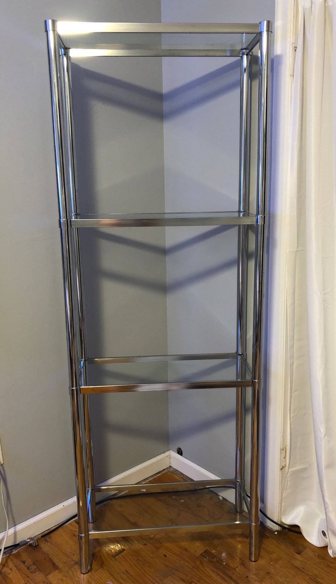 Glass four tier shelf’s