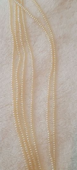 Multi-Strand Small Pearl Bead Necklace