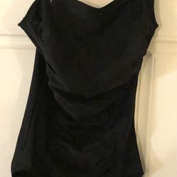 New Black Off Shoulder Bathing Suit Small