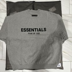 Fear of God Essentials Crewneck Sweatshirt Dark Heather Size XL