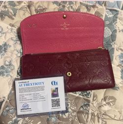 Louis Vuitton Empreinte Emilie Wallet Plum