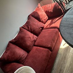 Red Sofa & Loveseat