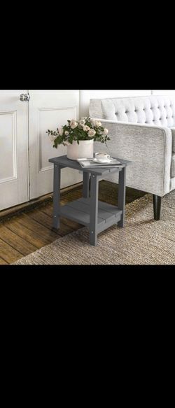 Patio Side Table, Dark Gray